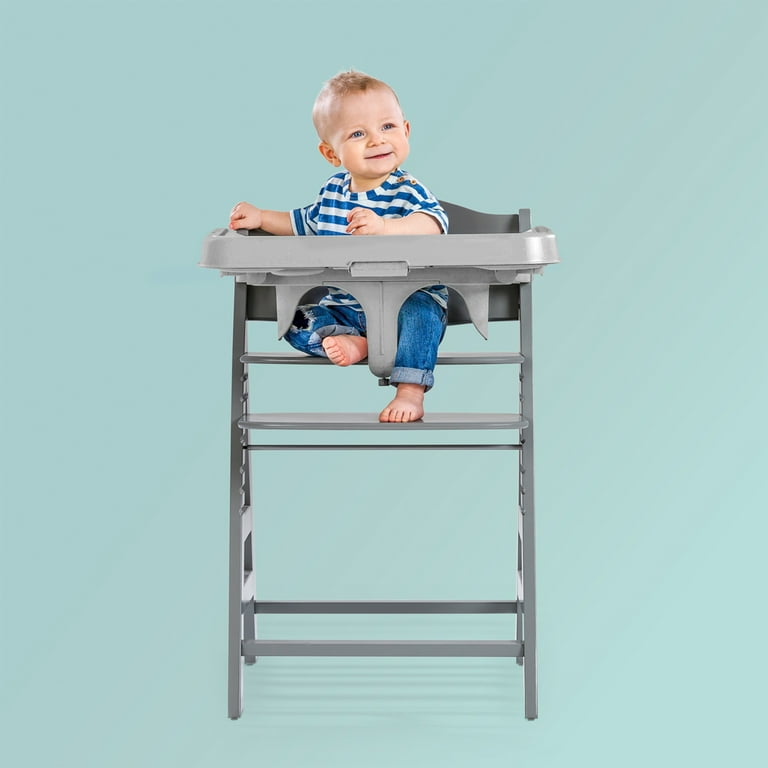 hauck Alpha High Chair Tray Table Compatible with Wooden Alpha+ and Beta+,  Grey, 1 Piece - Foods Co.