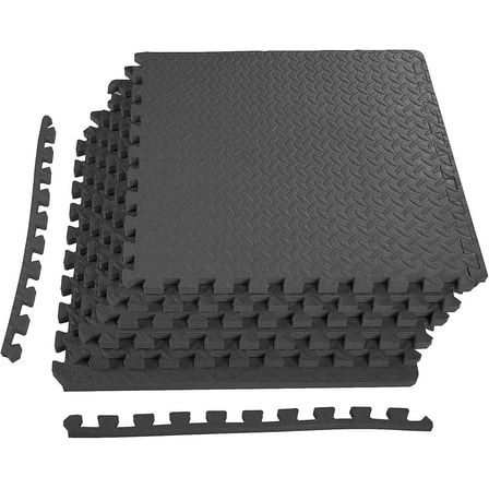 SSyao Puzzle Exercise Mat with EVA Foam Interlocking Tiles for MMA, Exercise, Gymnastics and Home Gym Protective Flooring