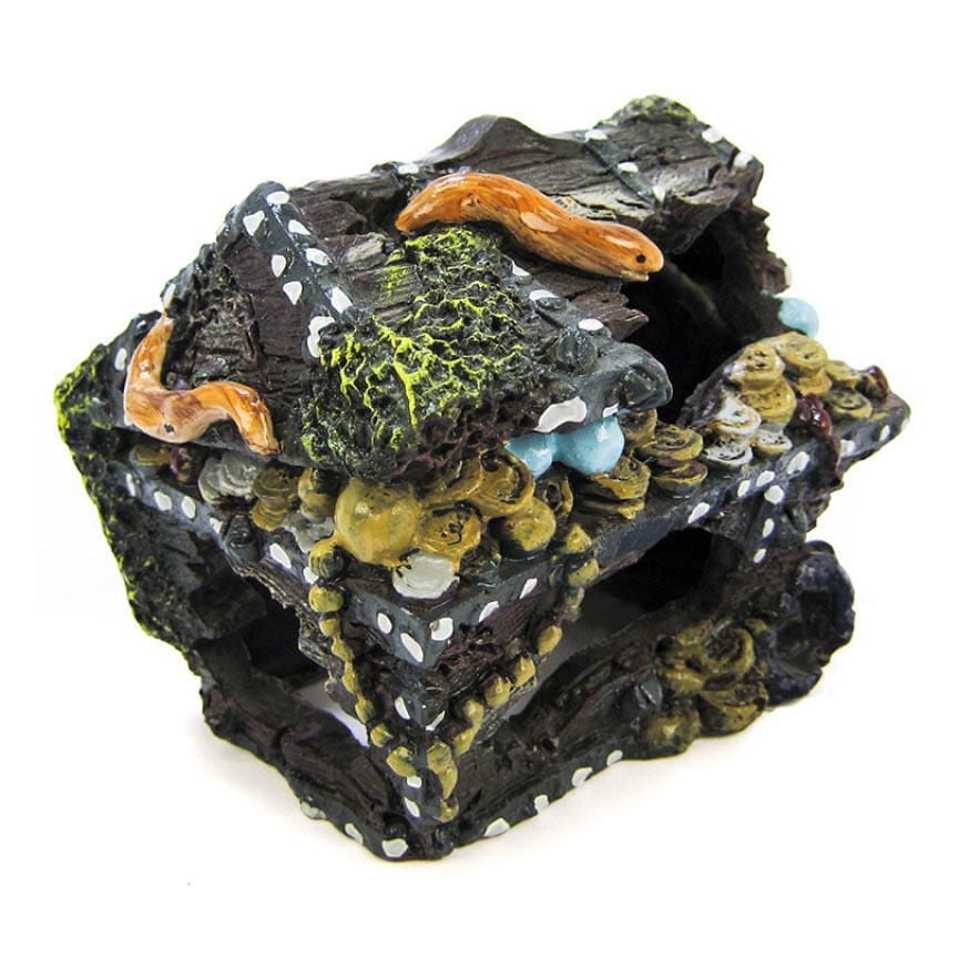 Penn-Plax Treasure Chest Small Aquarium Ornament