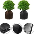 thumbnail image 3 of 45x50cm Black Reusable Frost Protection Cover with Drawstring & Rope Lock - PP Material Plant Insulation Bag for Small/Medium Shrubs, Potted Trees, Outdoor Plants - Aluminum Film Lined for Winter, 3 of 7