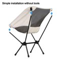 thumbnail image 6 of Anvazise Folding Chair Outdoor Folding Chair Breathable Mesh Portable Lightweight Heavy Duty Camping Backpacking Beach Picnic Fishing Collapsible Stool Seat (Beige), 6 of 13