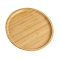 thumbnail image 2 of Round Wooden Serving Tray Tableware Stand Food Tray For Fruit Pizza 20 25 30Cm, 2 of 9