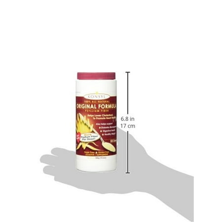 - Konsyl Natural Supplement Laxative Original 100% Psyllium Fiber Sugar Free 300g