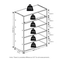 thumbnail image 3 of Furinno FANO 5-Tier Stackable Shoe Rack for Closet Entryway Amber Pine, 3 of 5