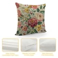 thumbnail image 4 of Orinice  Pillow Cover Vintage Floral Home Decor Soft and Durable Cotton Linen Pillow Case for Sofa Chair Bedroom Car Square  Romantic Colorful Blooming Flowers Spring Elegant White, 4 of 5
