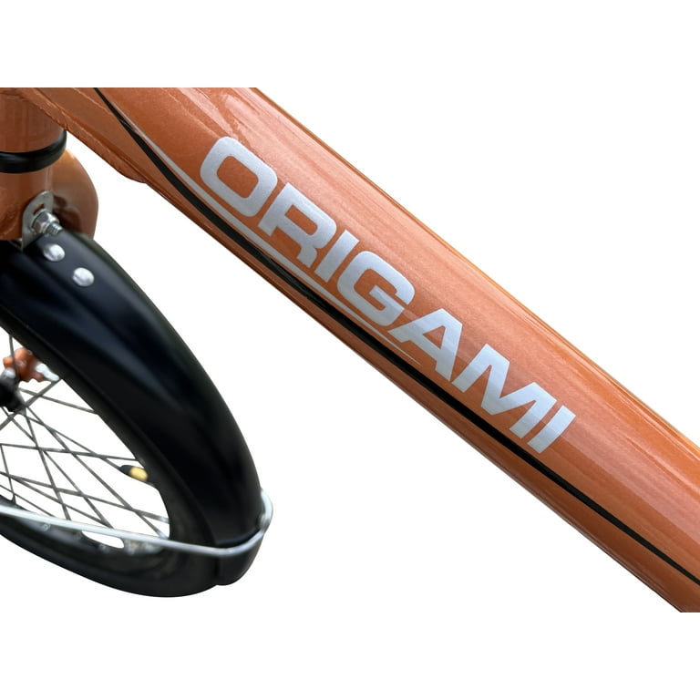 Origami Cobra single speed lightweight folding bike in Copper