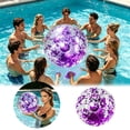 thumbnail image 2 of WEIOUKC Inflatable Beach Balls Bulk, 16" Glitter Pool Toys Balls for Summer Beach Pool Party, Swimming Pool Game Water Beach Toys Party Favor Summer Luau Decoration Essential Blow Up Beach Ball, 2 of 5