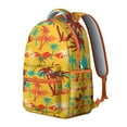 thumbnail image 3 of Boho Tropical Backpack Hawaiian Print Jungle Floral School Bag Vibrant Exotic Summer Backpack for Students, 3 of 6