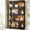 Black, variant on Tribesigns 71" Tall Bookcase, 4-Tier S-Shaped Bookshelf, Wood Decorative Storage Shelving, Modern Freestanding Display Shelves