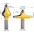 thumbnail image 2 of Set Of 2 Handrail Router Bits - Standard/Flute Molding Cutter - 1/2'' Shank For Stair Handrails And Ramps, 2 of 5
