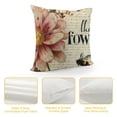 thumbnail image 4 of Pink Flower Decorative Throw Pillow Covers Set of , Floral Spring Cushion Case Decor, Bloom with Grace Home Decoration for Sofa Couch, 4 of 5