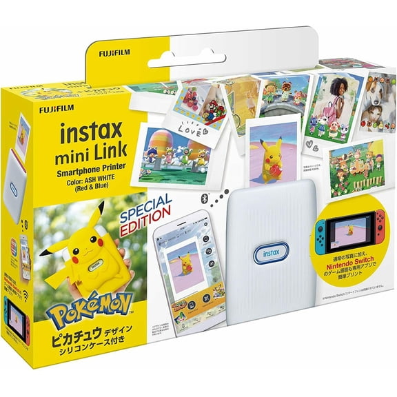 Fujifilm Instax Mini Link Smartphone Printer Bundle Pokemon Pikachu Special Edition