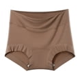 thumbnail image 2 of Lumtrix Women's Cotton Underwear Mid Rise Boy Shorts Full Coverage Soft Stretch Cotton Panties Comfort Briefs Coffee XL, 2 of 5