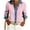 003 Pink, variant on Women's Polka Dot Denim Patchwork Button Down Shirt Long Sleeve Lapel Blouse Loose Fit Casual Top
