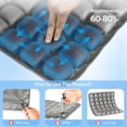 thumbnail image 3 of Travel Seat Cushion, Airplane Cushion Long Flight, Airplane Gadgets Inflatable Seat Cushions, Portable Airline Cushion With Air Pump, Wheelchair Cushions; Pressure Relief Seat Cushion - Grey, 3 of 14