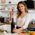 thumbnail image 5 of Ohmyroo Portable Needle Air Pressure Wine Opener Set Compact Bar Tool With Foil Cutter Vacuum Stopper And Pourer, 5 of 6