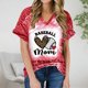 thumbnail image 1 of Fiudx Tops para Mujer Camiseta Holgada Estampada con Cuello En V y Manga Corta para Mujer, 1 of 5