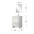 thumbnail image 4 of Lafarre 24 in W White Vanity, Cultured Marble Top, Rose Gold Faucet Set & 18 in Mirror, 4 of 6