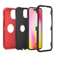 thumbnail image 3 of NIFFPD iPhone 14 Plus Case with Screen Protector （Anti Spy Privacy）, Heavy Duty Hard Shockproof Protective Phone Case for iPhone 14 Plus 6.7" Red+Black, 3 of 3
