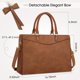thumbnail image 2 of Bolsa para portátil RAINSMORE de piel sintética impermeable de 15.6 pulgadas para mujer, 2 of 8