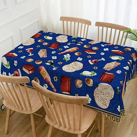 

Passover Tablecloth Pesach Seder Jewish Festival Holiday Party ration Matzo Red Wine Kitchen Dining Room Home r