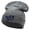 Black Marled, variant on Back Off Phrase Embroidered 12 Inch Long Knitted Beanie - Red OSFM