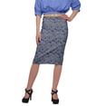 thumbnail image 1 of Moomaya Jupe Imprimée Longueur Genou pour Femmes Grande Taille Jupe en Poly Spandex, 1 of 6