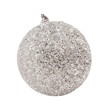 

Chicmine 8CM Round Lightweight Christmas Ball with Lanyard Shining Color Foam Ball Pendant Xmas Decoration Party Supplies