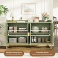 thumbnail image 6 of 47.2" Fluted Sideboard with Storage Cabinet, Modern Kitchen Sideboard with Adjustable Shelves, Media Console Buffet Cabinet with Doors for Living Room, 6 of 7