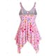 thumbnail image 2 of Tallas florales de talla grande Cinchamiento de handkerchief Tankini Tankini Rosegal Vestidos casuales de talla grande, 2 of 5