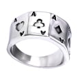 thumbnail image 4 of MasteelfCA 1 Pce Bague en Acier Inoxydable Mode Bijou Doigt Exquis Décoration Rétro, 4 of 7