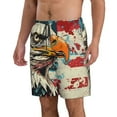 thumbnail image 2 of Balery Retro American Eagle Traje de Baño Estilo Hawaiano para Hombre, Shorts de Secado Rápido con Bolsillos-X-Large, 2 of 6