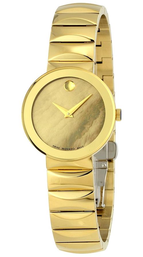 Movado Sapphire Gold-Tone Stainless 