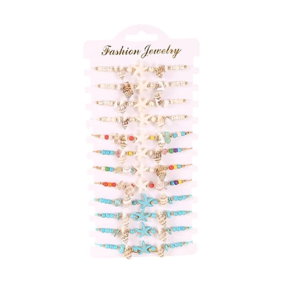 Aellinatey 12 Pack Handmade Bracelet Adjustable Braided Bracelet Unisex Wrist Jewelry