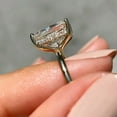 thumbnail image 3 of 3Ct Radiant Lab Created Diamond Solitaire Engagement Ring 14K Yellow Gold Plated, 3 of 4