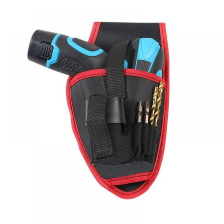 

Portable Drill Holder Cordless Tool Drill Waist Tool Belt Bag Red/Blue Electric Drill Bags