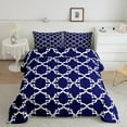 thumbnail image 2 of Manfei Retro Geometric Print Full Size Comforter Sets,Rustic Western Bedding Comforter Set,Blue White Bedding Sets For Girls Kids,Luxury Bedroom Decor Reversible,3pcs, 2 of 8