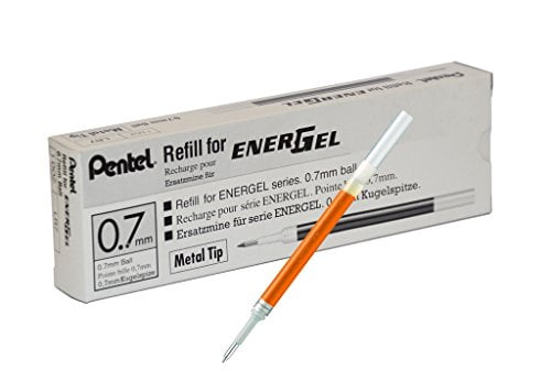 GreenX 2 Pentel Ener Gel LR7 0.7mm roller pen only refill VioletX 2 Orange X 2 
