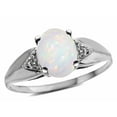thumbnail image 2 of Star K � Oval 9x7 Genuine Opal trillion miracle setting wide band Ring, 2 of 9