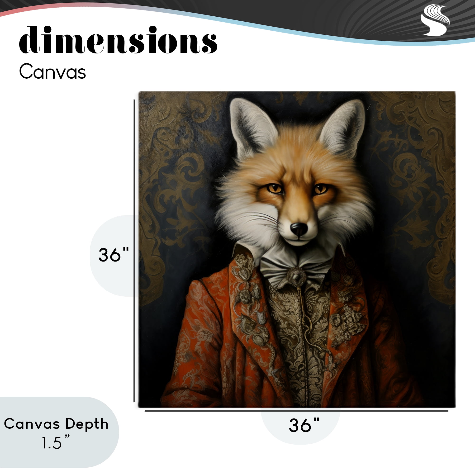 Stupell Industries Mystical Metamorphosis Fox Canvas Wall Art, design by Lazar Studio
