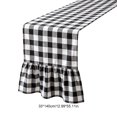 thumbnail image 2 of LIORAGLJ Double-Sided Black & White Plaid Christmas Table Runner 13×55in Dining Window Decor, 2 of 6