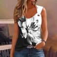 thumbnail image 1 of Puntoco Camiseta sin mangas con cuello cuadrado y estampado para mujer Camiseta holgada sin mangas, 1 of 4