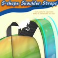 thumbnail image 5 of Geometric Wave Blue Pattern 17" School Backpacks for Teens,Waterproof Oxford Fabric,S-Shape Padded Straps for School,Travel,Hiking,Camping, 5 of 6