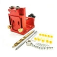 thumbnail image 2 of Almencla Adjust Pocket Hole Kits Drill Tool Carpenter Woodworking Red Red 1 drill bit, 2 of 8