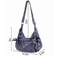 thumbnail image 3 of PULLIMORE Women's Retro Denim Shoulder Bag Crossbody Handbags Casual Style Lightweight Jean Tote Hobo Purse, 3 of 7