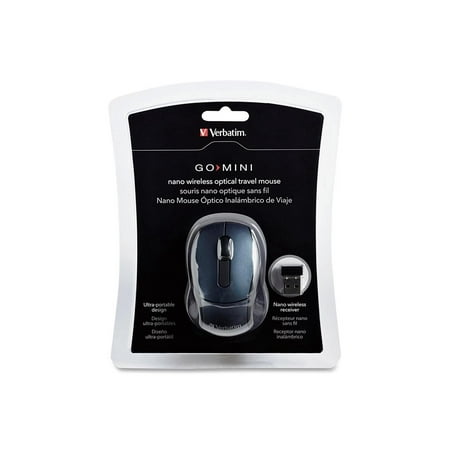 Verbatim - Mini Travel Wireless Optical Mouse - Graphite