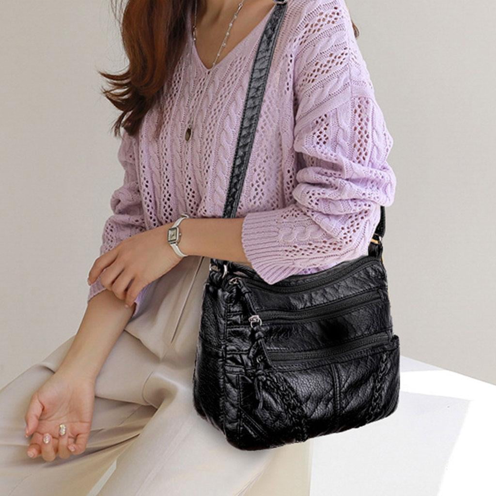 Black leather purse small deals