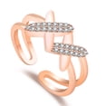 thumbnail image 3 of Qarigey Anillo abierto para mujer, nudillo de mano estético, joyería de moda, aniversario, Club, madre e hija, regalo personalizado, oro rosa Roségold 20piezas, 3 of 6