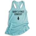 thumbnail image 1 of Baby's First Concert Tank Top, Ladies Racerback Tank Top, Pregnant Pregnancy Tank, Baby Concert Tank, Cancun, Large, 1 of 3