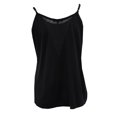 thumbnail image 2 of Women's Plus-Size Solid Adjustable Strap Rayon Camis Tank Top Clothing Black 1X G16042L BNY Corner, 2 of 3